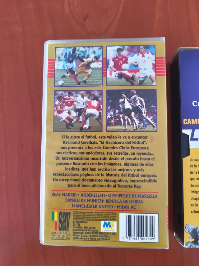 3 VHS de Fútbol
1 nuevo y 2 usados