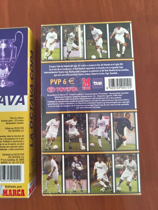 3 VHS de Fútbol
1 nuevo y 2 usados