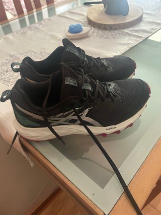 Zapatillas ASICS Talla 39 Negro/Verde Agua