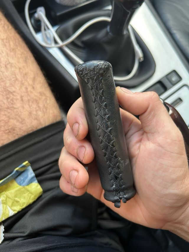 Empuñadura Freno Mano BMW E39 Cuero Negro