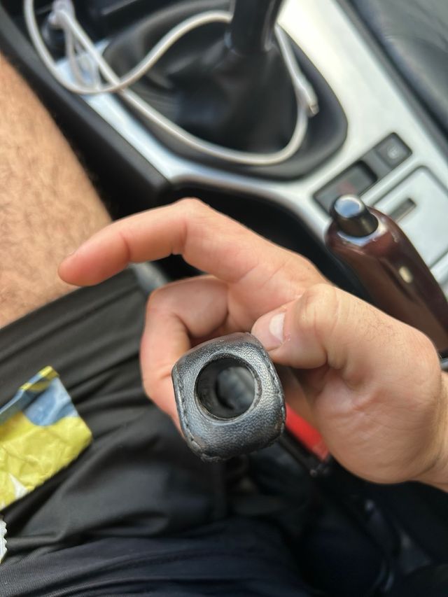 Empuñadura Freno Mano BMW E39 Cuero Negro