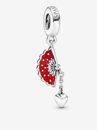 Charm Pandora Abanico España Corazón Plata