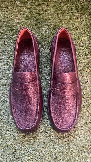 Mocasín antifaz piel marrón abanatada