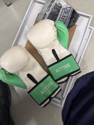 Guantes de boxeo Leone Active blancos 