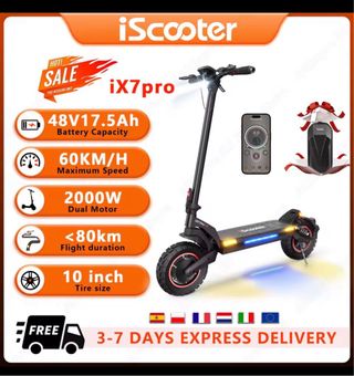 Patinete Eléctrico iX7pro 48V 2000W con doble moto