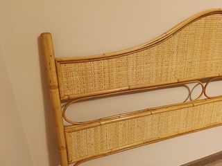 Cabecero de mimbre y bambú