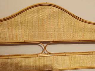Cabecero de mimbre y bambú