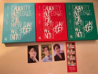 Cravity Hideout Albums Verde, Rojo y Azul con pcs