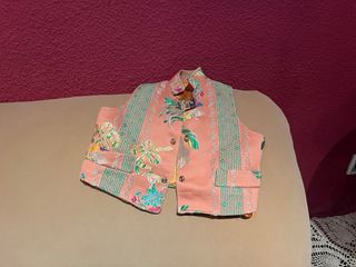 Chaleco fallero niño rosa salmón talla 5 años