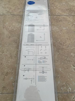 Barra cortina ducha Sensea metal y plástico