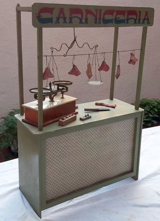 Puesto de Carnicería Juguete Antiguo