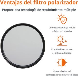 ✨ - Amazon Basics 62 mm Filtro de Protección Polar