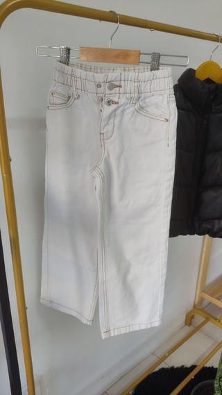 Calça jeans branca menina 7 anos