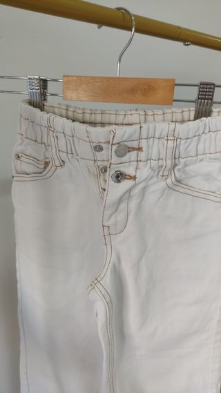 Calça jeans branca menina 7 anos