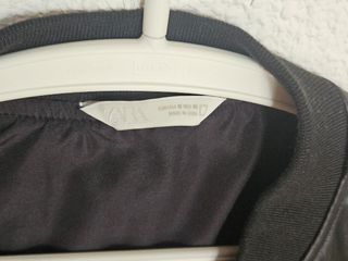 Chaqueta Bomber Piel Sintética Negra Talla M