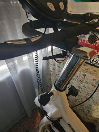 Bicicleta Estática Spinning Blanca