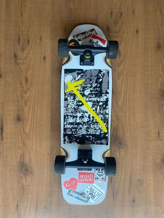 Skate Longboard con pegatinas Supreme