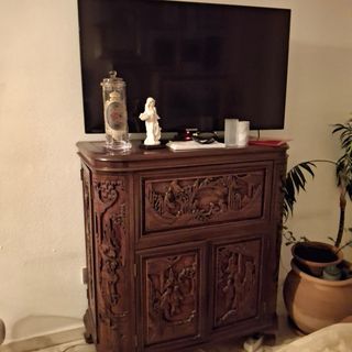 Mueble-bar chino antiguo, madera palo de rosa