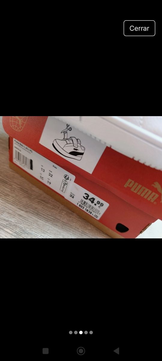 Zapatillas Puma Niños Talla 32