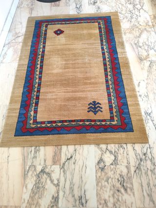 Alfombra Lana Amarilla y Azul 140x200.