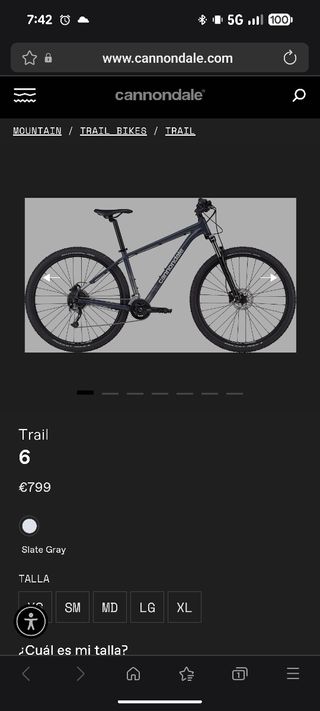 Bicicleta Cannondale Trail 6