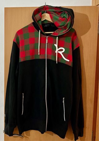 Sudadera Rocawear Vintage con Capucha negra roja 