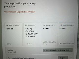 Microsoft Surface Pro 3 Plata