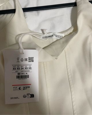 Vestido blanco Pull&Bear