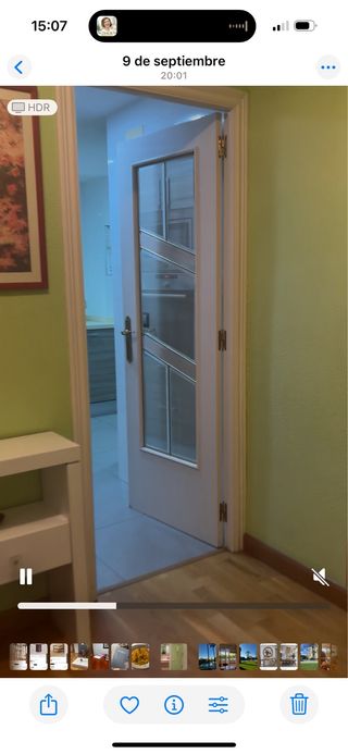 Puerta con cristal dorado