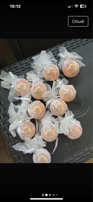 Set 11 palline decorazione oro