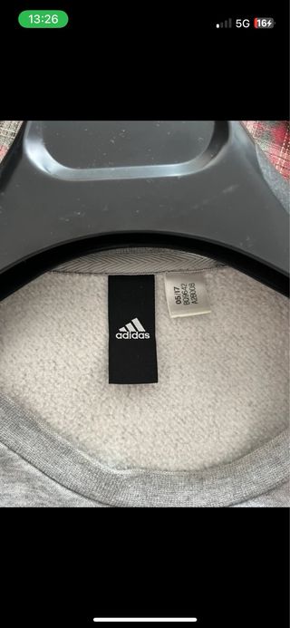 Sudadera Adidas gris hombre