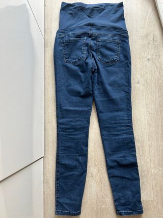 Pantalón vaquero premamá Calzedonia azul