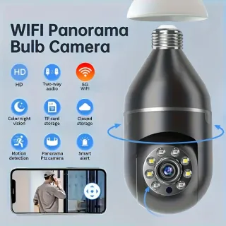 Cámara Wifi Negra e 27 Bombillas