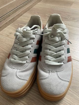 Adidas Gazelle Plataforma Beige y Marrón