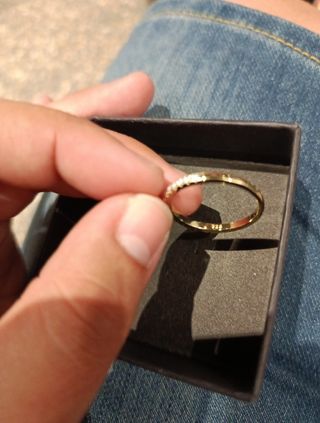 Anillo de plata mujer color dorado