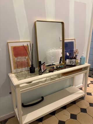 Recibidor Blanco Madera y Cristal