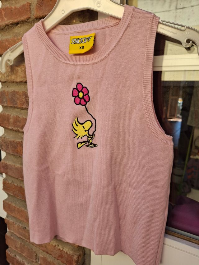 Top Snoopy bordado rosa Talla XS