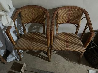 Mesa y 2 Sillas de Mimbre