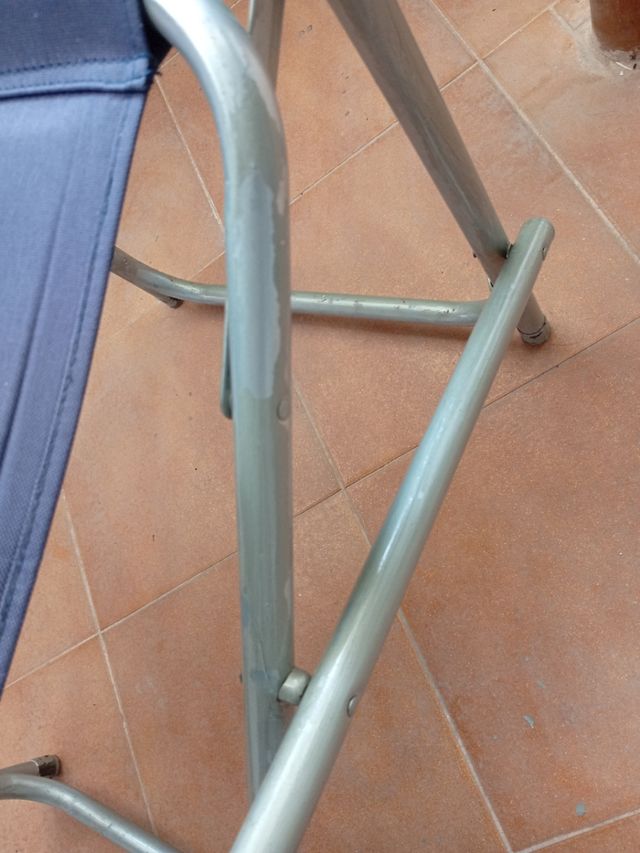 Sillón Director Plegable Azul y Gris