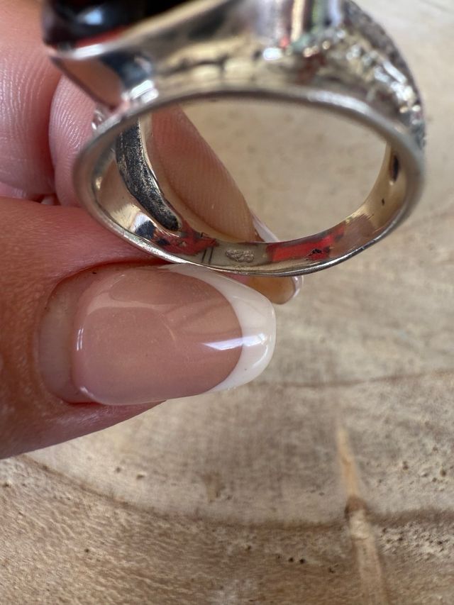 Anillo Plata Ley 925 Labradorita Azul