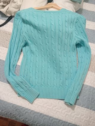 Jersey Ralph Lauren Azul Turquesa Trenzado 