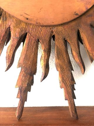 ESPEJO SOL MADERA TALLADA.