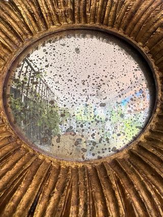 ESPEJO SOL MADERA TALLADA.