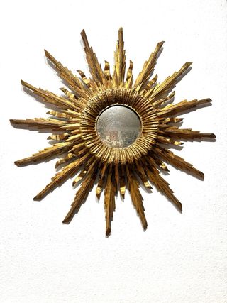 ESPEJO SOL MADERA TALLADA.