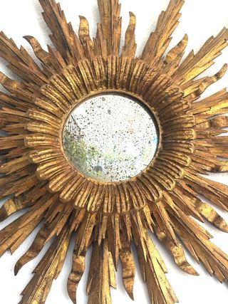 ESPEJO SOL MADERA TALLADA.