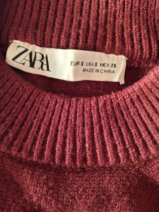 Jersey Zara Burdeos Talla S