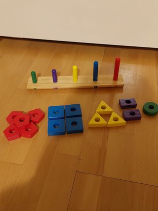 Lote 3 juegos de encajar y apilar