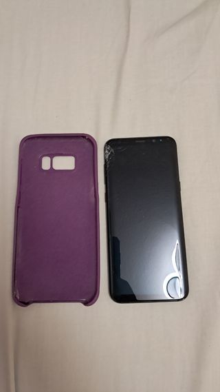 Samsung Galaxy S8 Plus Negro + Funda Morada
