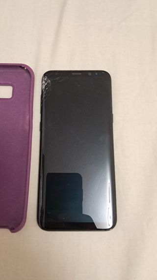Samsung Galaxy S8 Plus Negro + Funda Morada