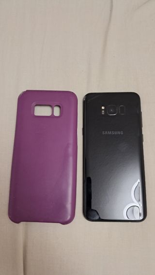 Samsung Galaxy S8 Plus Negro + Funda Morada